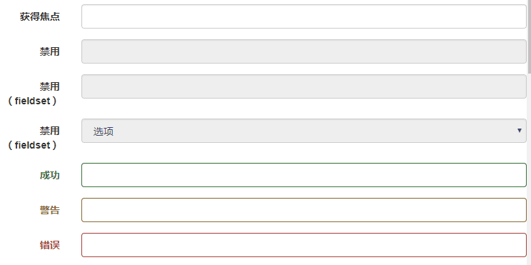 Bootstrap 表单详解 Bootstrap 表单详解