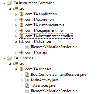 SecurityException: Binder invocation to an incorrect interface using in-app billing